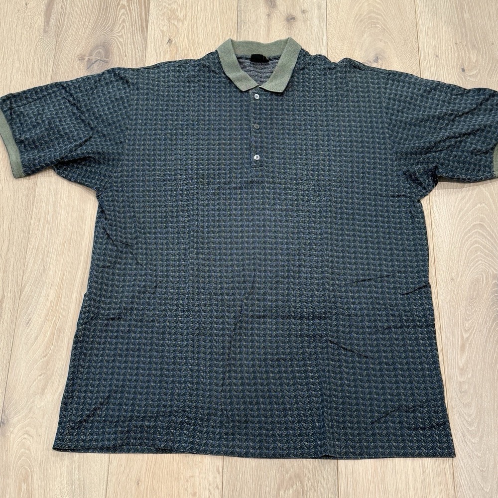 Vintage Bobby Jones Italy Made Knit Polo Shirt XXL Luxury Cotton Old Money Golf